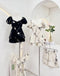 Ladies Sweetheart Neckline Puff Sleeves Tops Woth Short